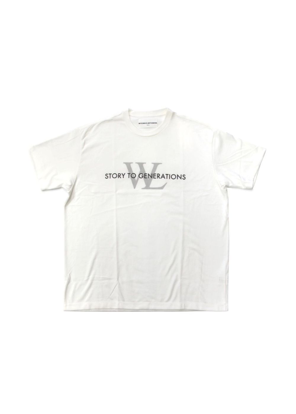 【ラスト1点】WL T-SHIRT (WHITE) / USED加工ロゴプリントT