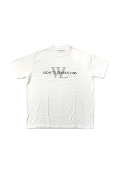 【ラスト1点】WL T-SHIRT (WHITE) / USED加工ロゴプリントT