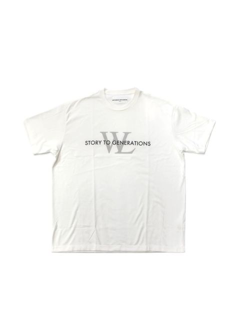【ラスト1点】WL T-SHIRT (WHITE) / USED加工ロゴプリントT