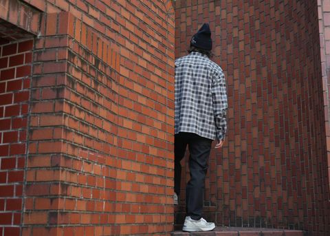 2024 AUTUMN SHIRT STYLE-HIDE AND SEEK / OMBRE CHECK L/S SHIRT