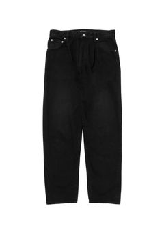 R9 TUCK DENIM PANTS (BLACK) / ワンタック デニム パンツ
