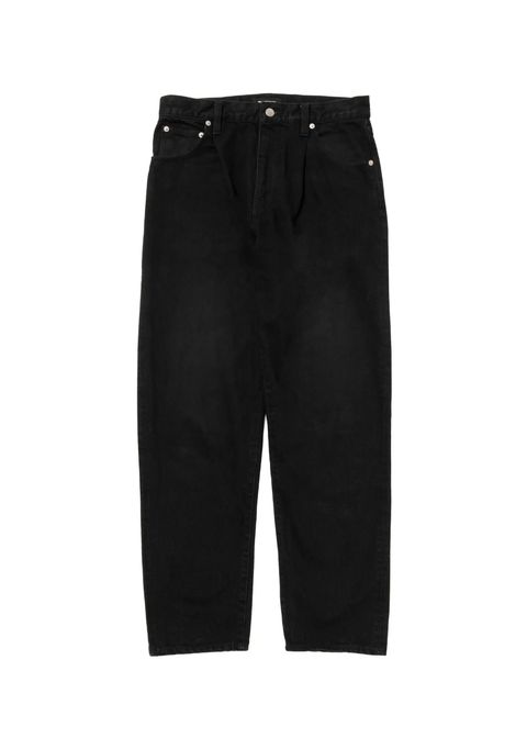 R9 TUCK DENIM PANTS (BLACK) / ワンタック デニム パンツ