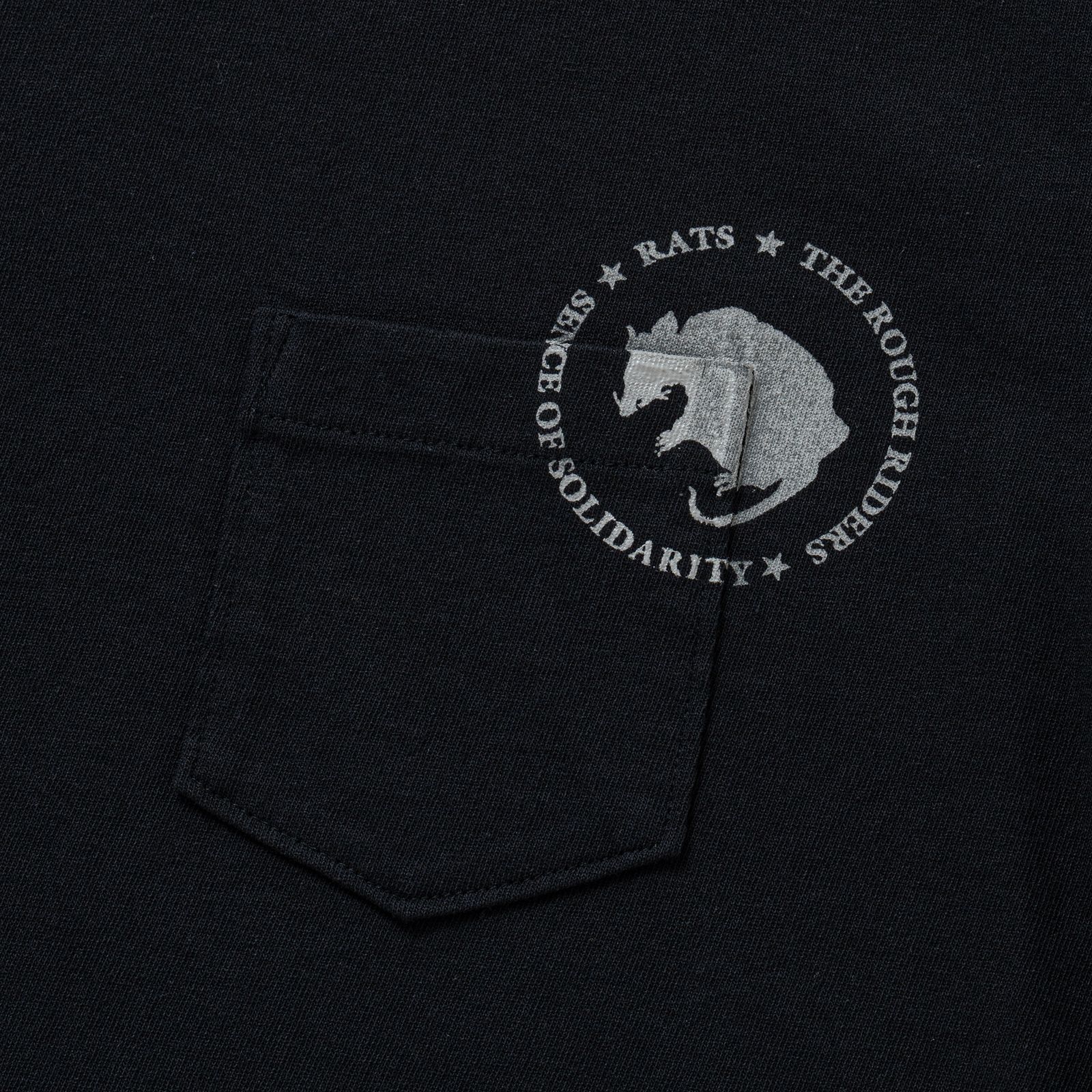 RATS - CIRCLE POCKET TEE BACK PRINT (BLACK) / サークルロゴ