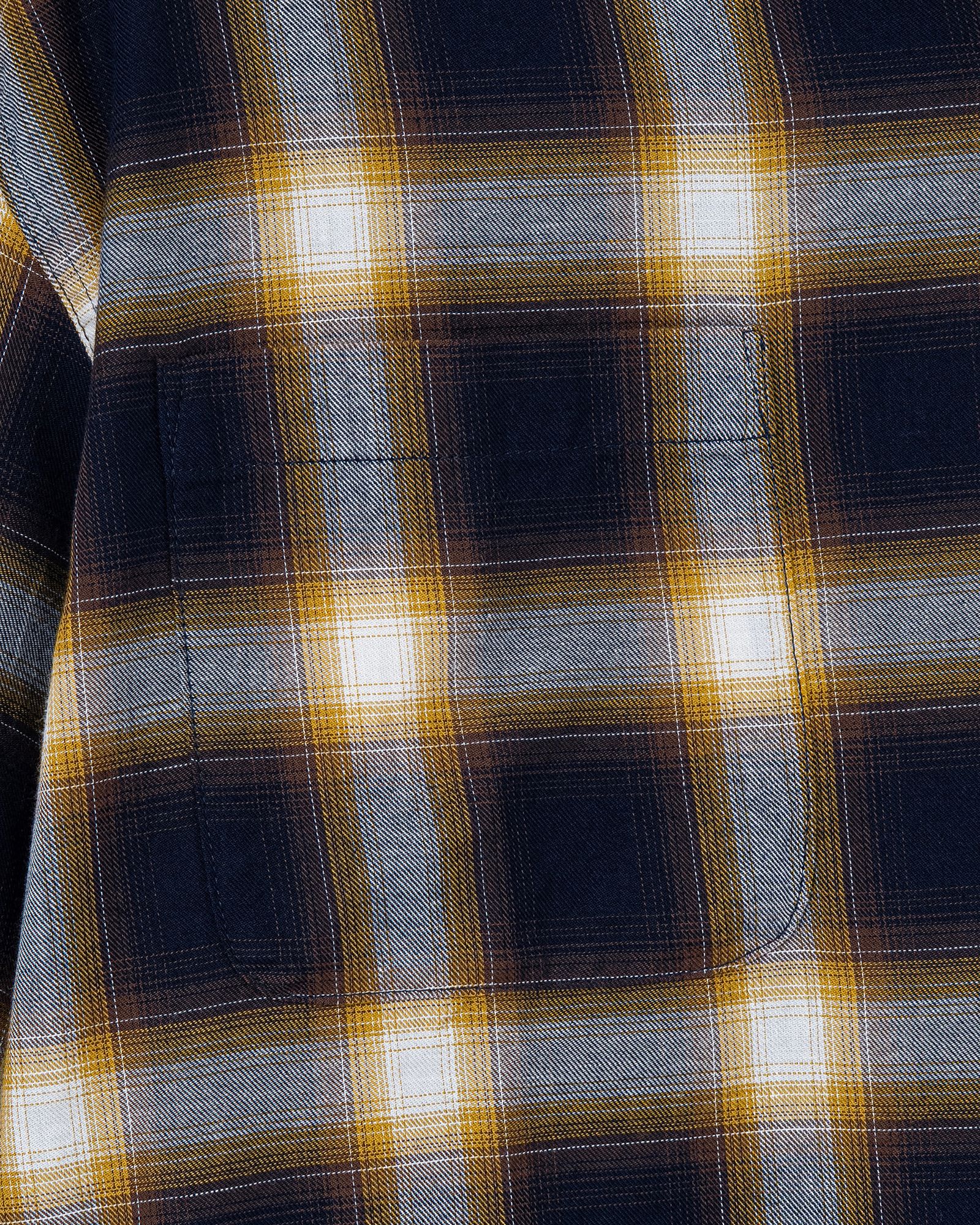 FIVE BROTHER Ex. L/S CHECK SHIRT "VIN" (YELLOW) / ファイブ ブラザー コラボ チェック シャ