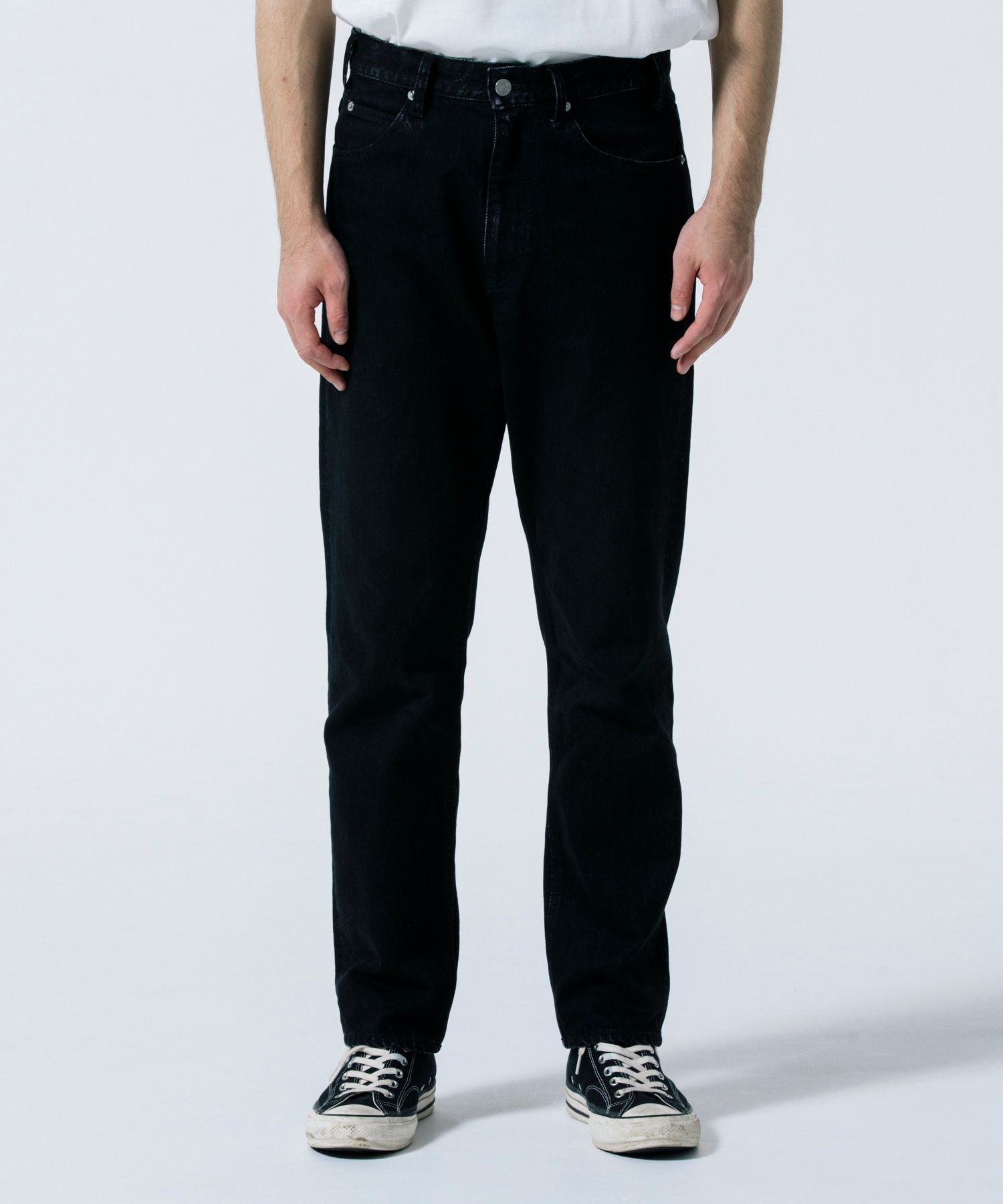 R9 05 WASHDENIM PANTS (BLACK) / オリジナル ウォッシュ デニム パンツ