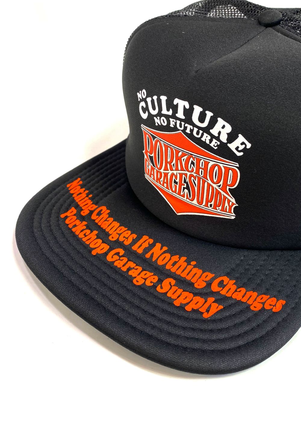 WAVE LOGO MESH CAP (BLACK) / プリント メッシュキャップ