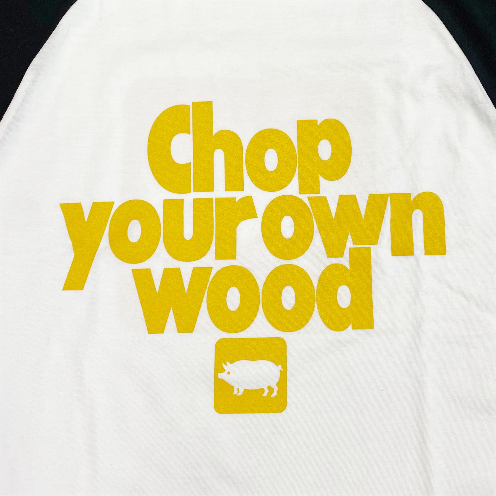 PORKCHOP GARAGE SUPPLY - CYOW RAGLAN L/S TEE (YELLOW×BLACK