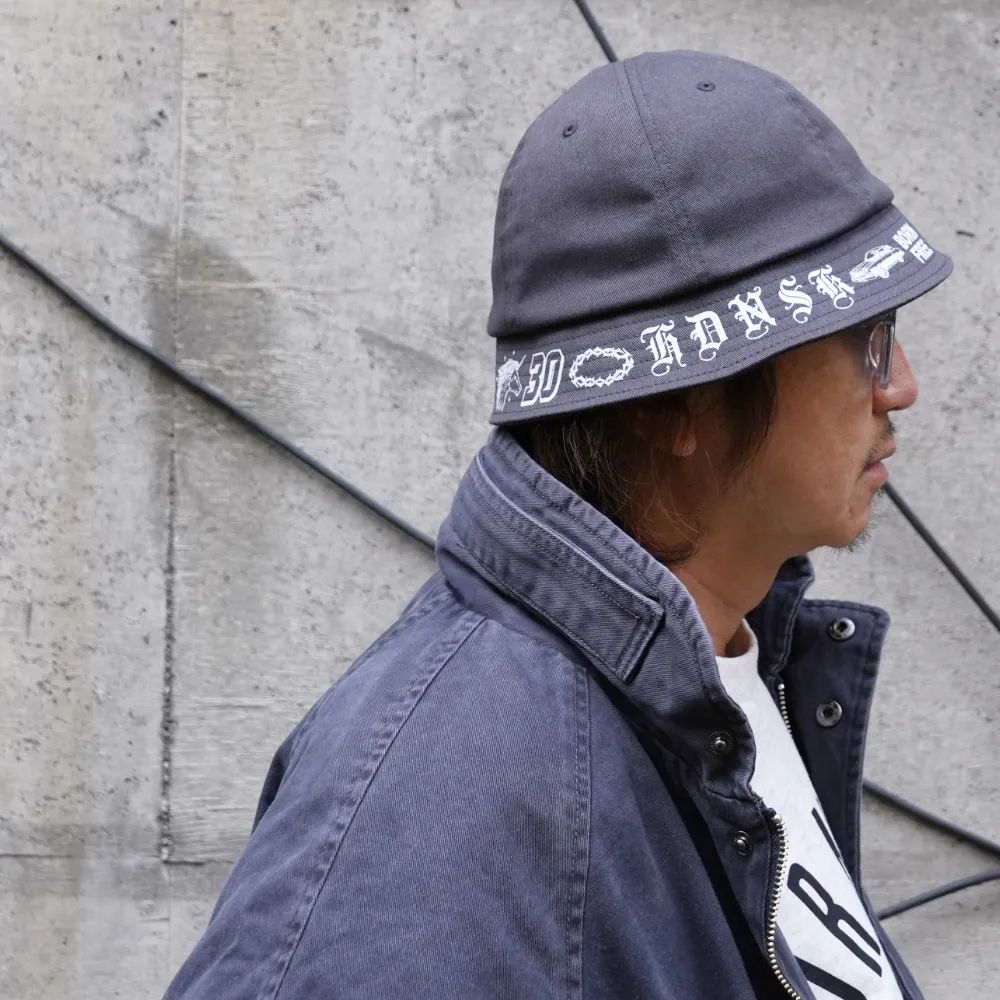 Metro Hat (CHARCOAL GRAY) / ロゴ プリント メトロ ハット