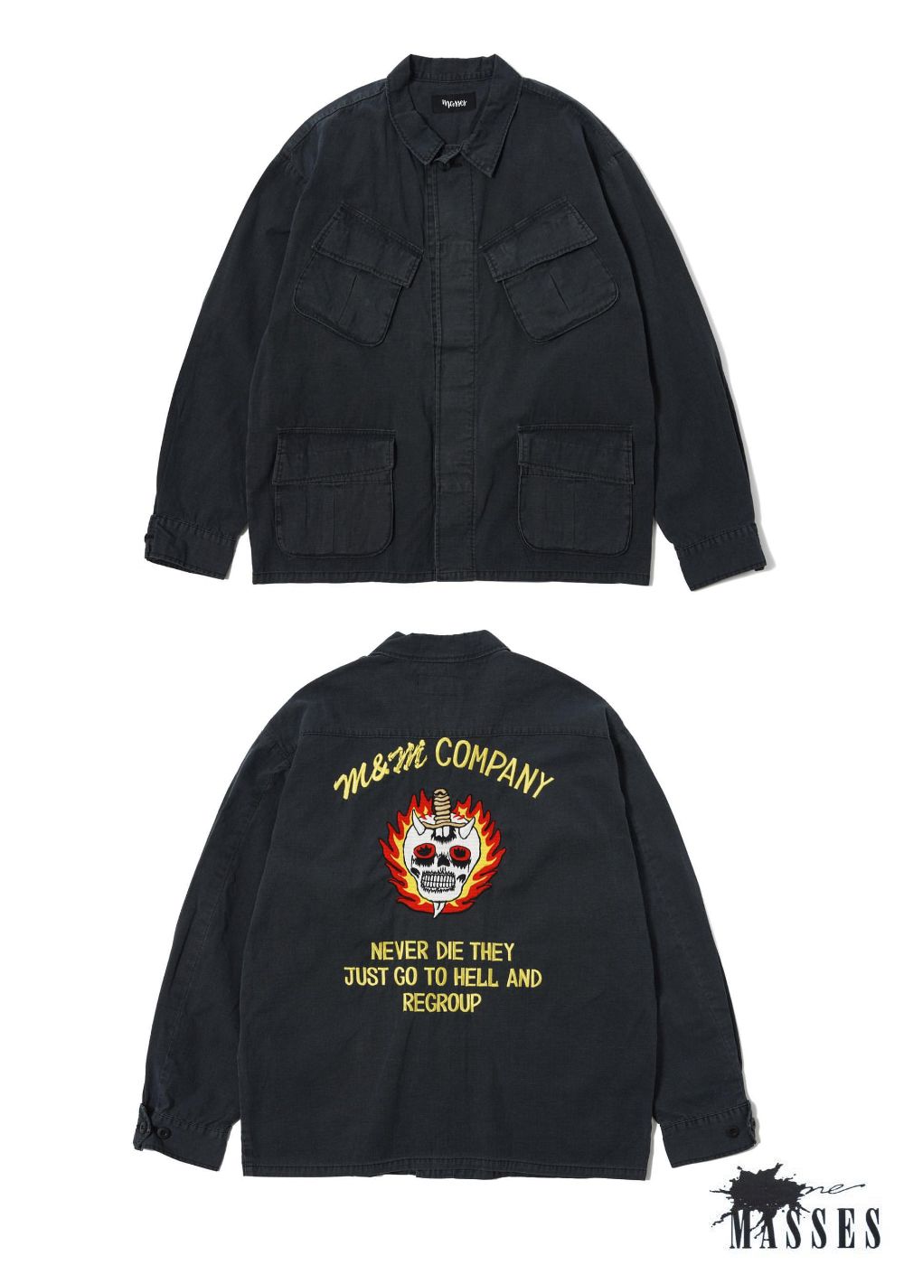 【ラスト1点】×MASSES BDU JKT (BLACK) / マシス コラボレーション BDU ジャケット - S