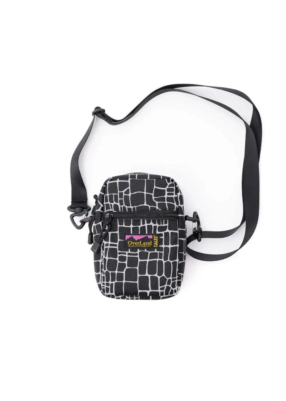 ×OVERLAND REFLECTOR SPIDER WEB POUCH BAG (BLACK) / オーバーランド コラボ ポーチ