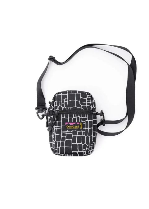 ×OVERLAND REFLECTOR SPIDER WEB POUCH BAG (BLACK) / オーバーランド コラボ ポーチ