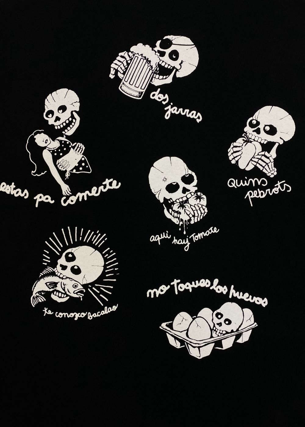 Skull L/S tee (BLACK) / スカル プリント ロング T