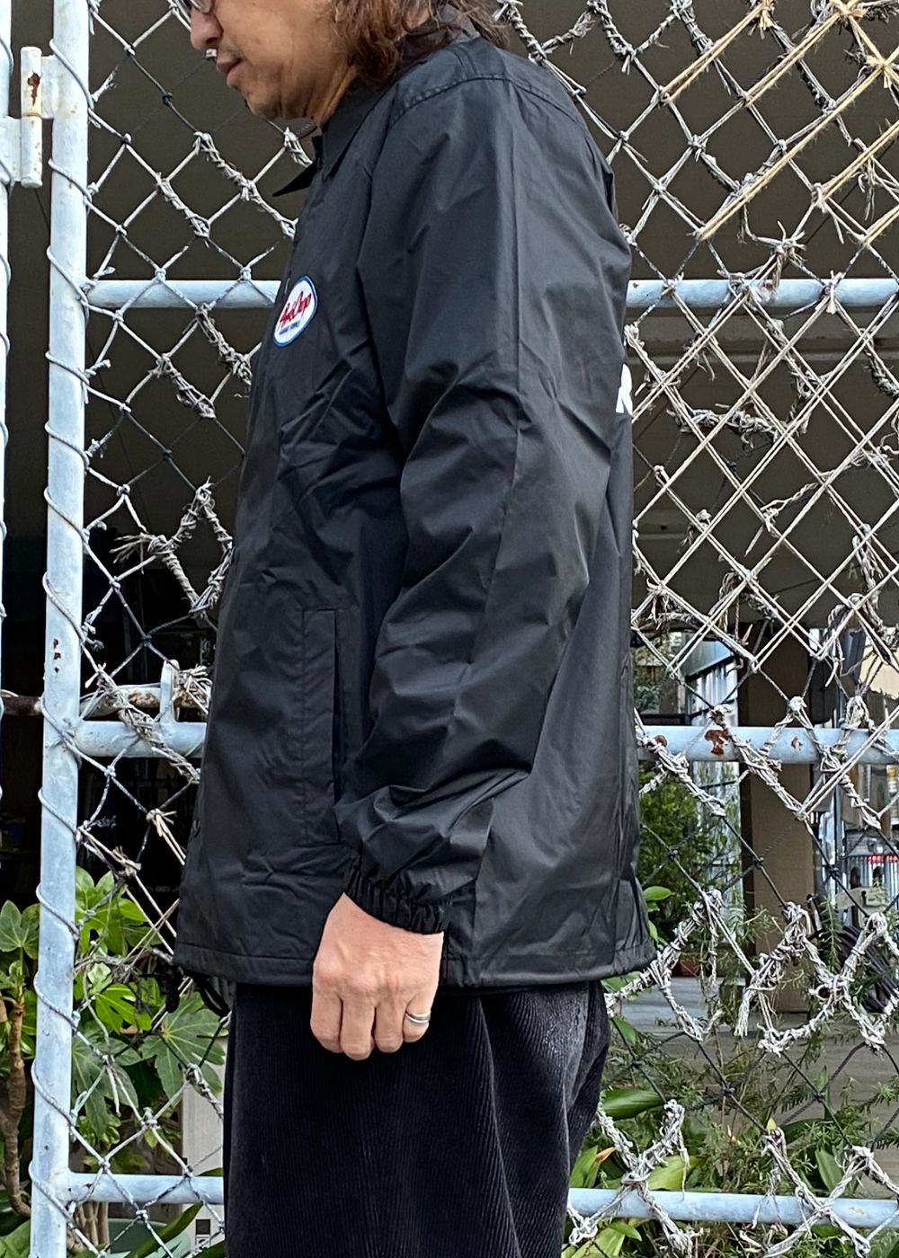 【ラスト1点】BOMB COACH JKT (BLACK) / プリント コーチジャケット