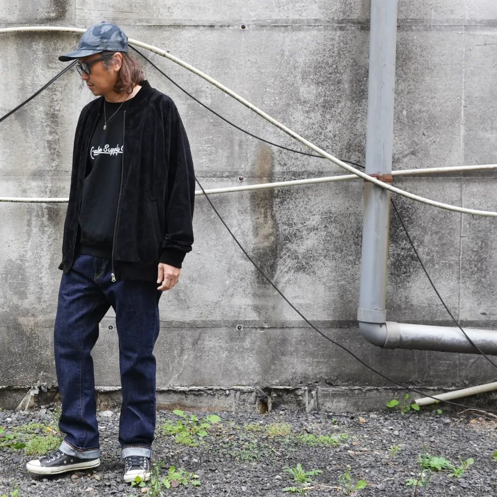 CALEE - 【ラスト1点】JQ VELOUR JACKET ＜SNAKE PATTERN＞ (BLACK