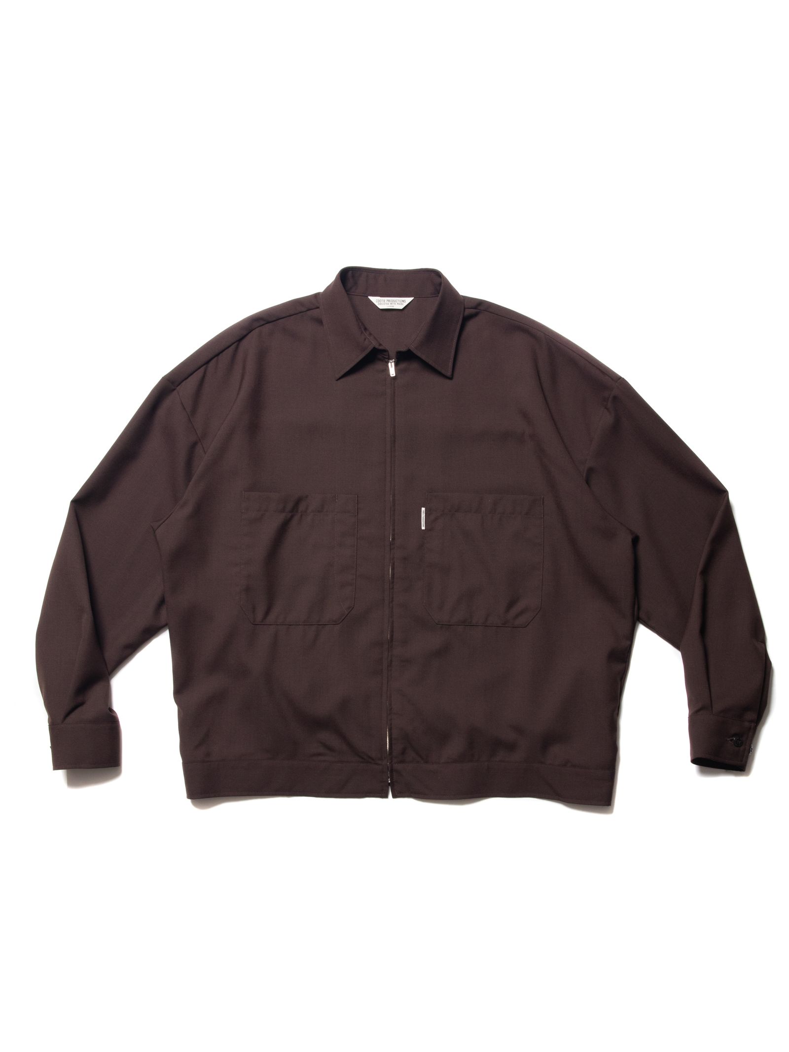 COOTIE PRODUCTIONS - T/W WORK JACKET (BROWN) / ポリウール ワーク