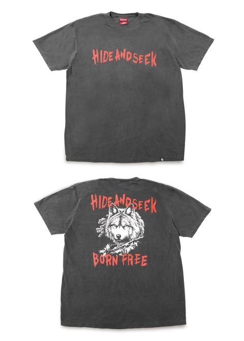 Wolf S/S Tee (Back) (D-BLACK) / ウルフ プリントTee (バック)