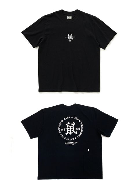 【ラスト1点】鼠 TEE (BLACK) / 鼠 Tシャツ