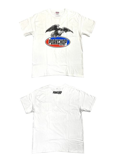 【ラスト1点】EAGLE LOGO POCKET TEE (WHITE) / ロゴ プリント ポケットTシャツ