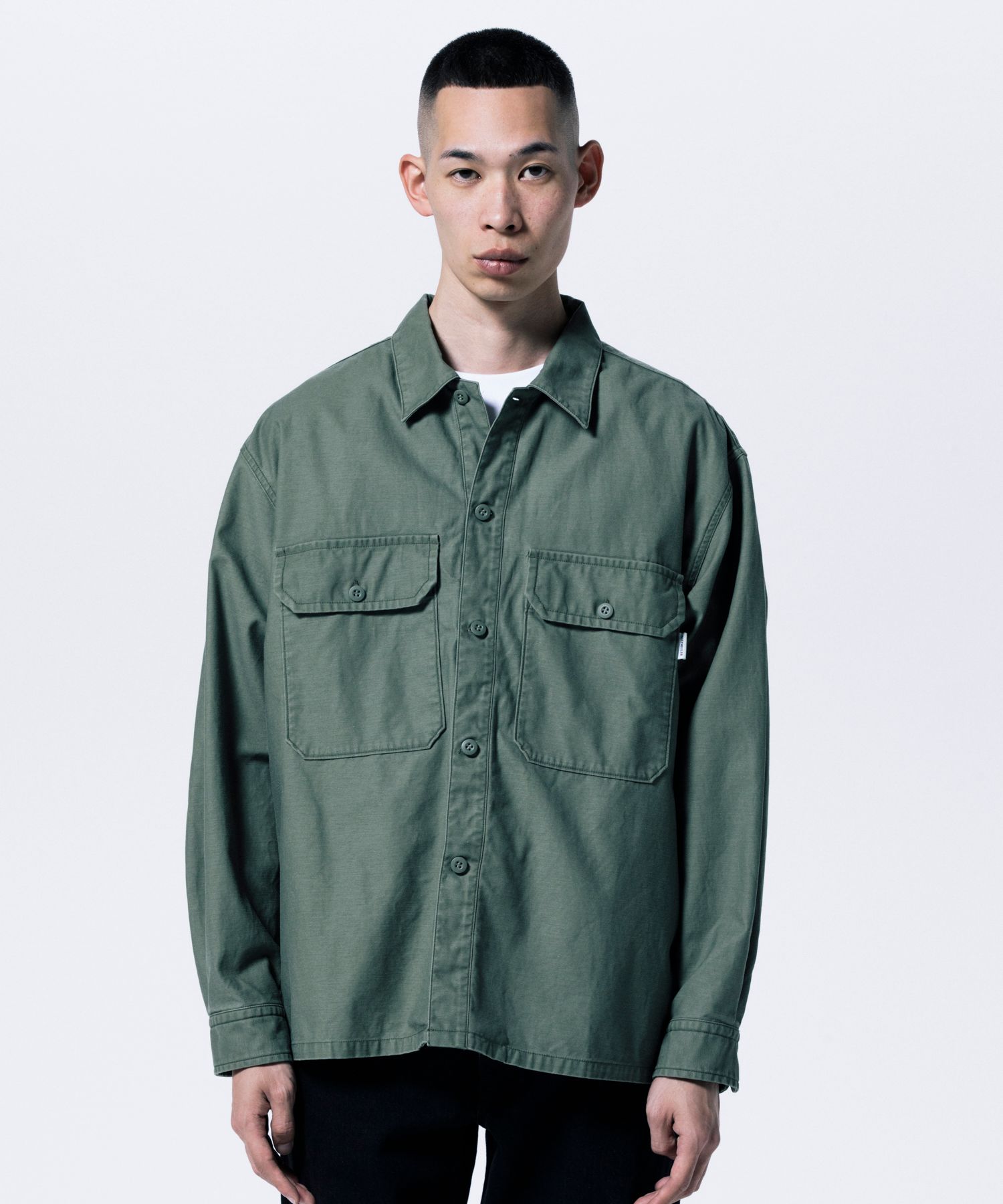 R9 M.I.L SHIRT (OLIVE) / ミリタリー シャツ