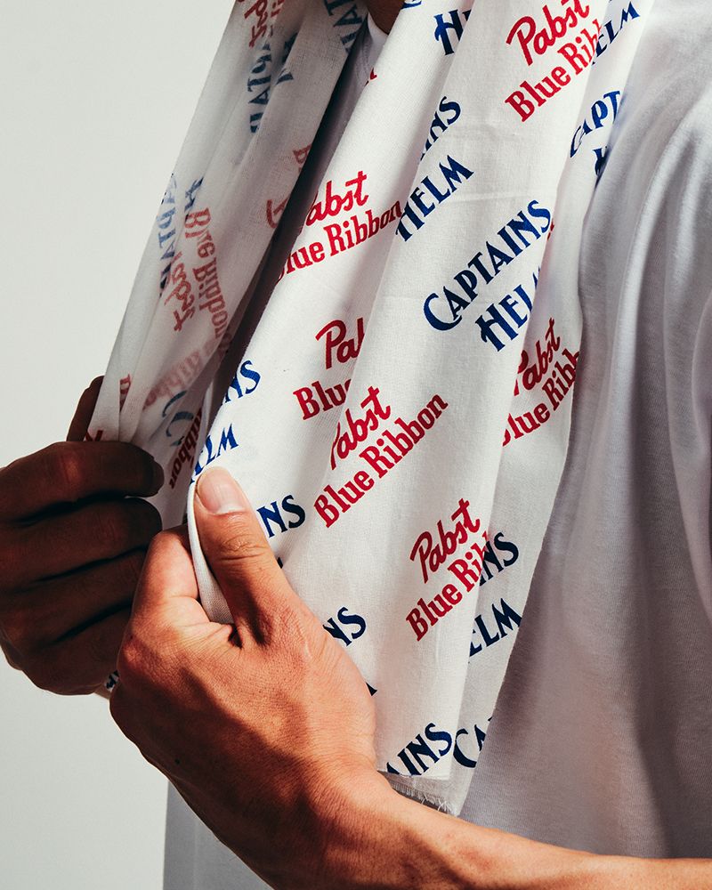 × Pabst Blue Ribbon TENUGUI (WHITE) / ×パブストブルーリボン コラボ 手拭い