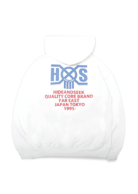 HS×BH HOODED SWEAT SHIRT (WHITE) / バウンティーハンター コラボ スウェット パーカー