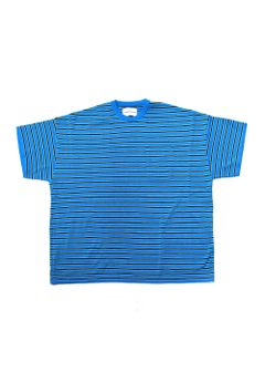 【ラスト1点】BORDER KNIT T-SH (BLUE) / ボーダーニットポケットT