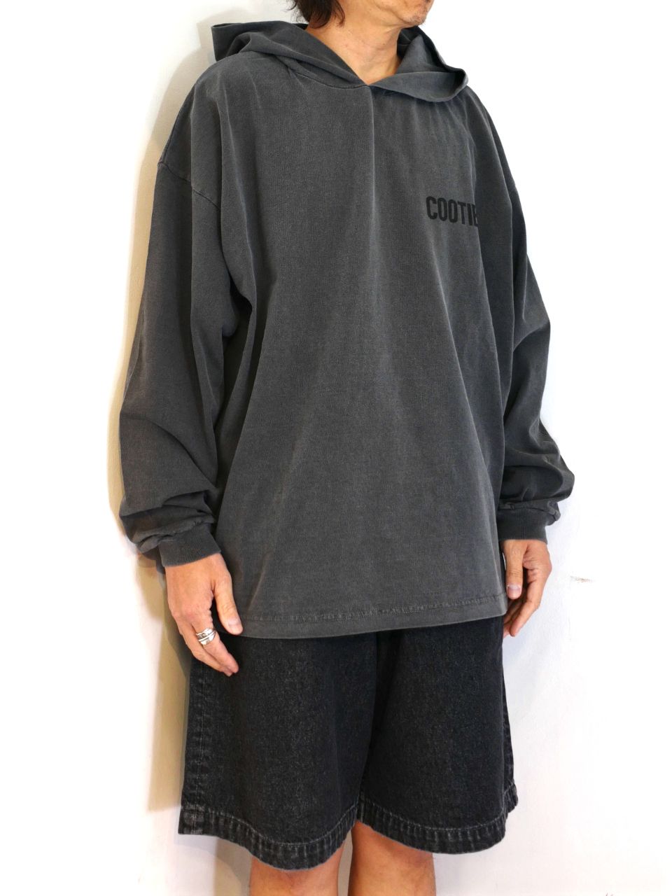 COOTIE PRODUCTIONS/Pigment Dyed L/S Tee（Black）［ピグメント