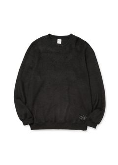 SHAGGY FABRIC CREW NECK SW (BLACK) / シャギー クルー ネック カットソー