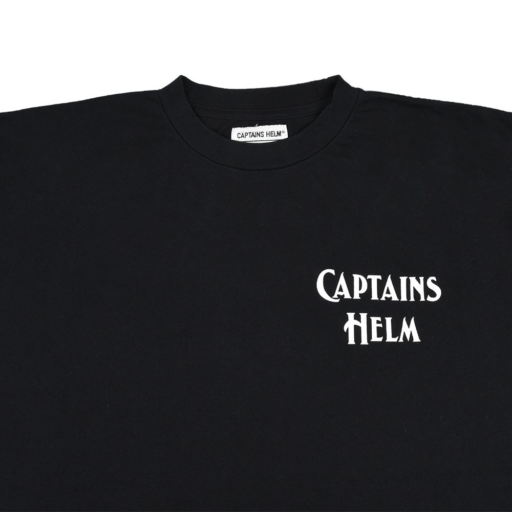 CAPTAINS HELM - ×SUNNY C SIDER CHECKER LOGO S/S TEE (BLACK