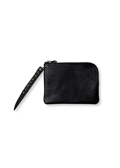 PLANE LEATHER WALLET POUCH (BLACK) / プレーン レザー ウォレット ポーチ
