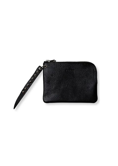 PLANE LEATHER WALLET POUCH (BLACK) / プレーン レザー ウォレット ポーチ