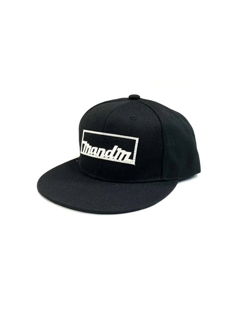 SNAP BACK CAP (BLACK) / ロゴ ワッペン ベースボール キャップ