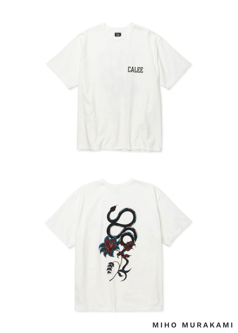 ×MIHO MURAKAMI BINDER NECK SNAKE VINTAGE TEE (WHITE) / ×MIHO MURAKAMI コラボ Tシャツ