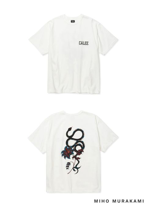 ×MIHO MURAKAMI BINDER NECK SNAKE VINTAGE TEE (WHITE) / ×MIHO MURAKAMI コラボ Tシャツ