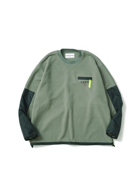 TOOL FLEECE (PISTACHIO) / フリース×ナイロン カットソー