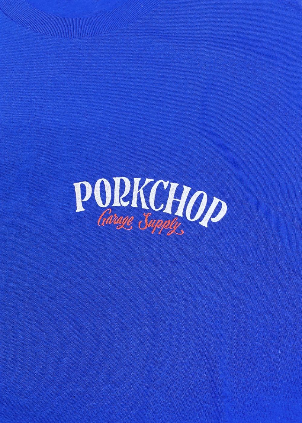 PORK BACK TEE (BLUE) / ポークバック ロゴ Tシャツ