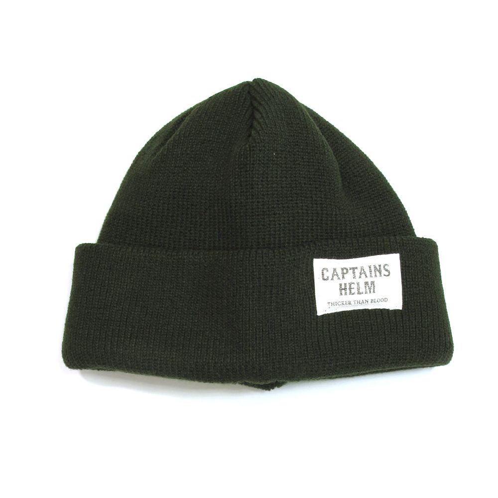 CAPTAINS HELM - LOGO WATCH CAP (BLACK) / オリジナル ワッチキャップ