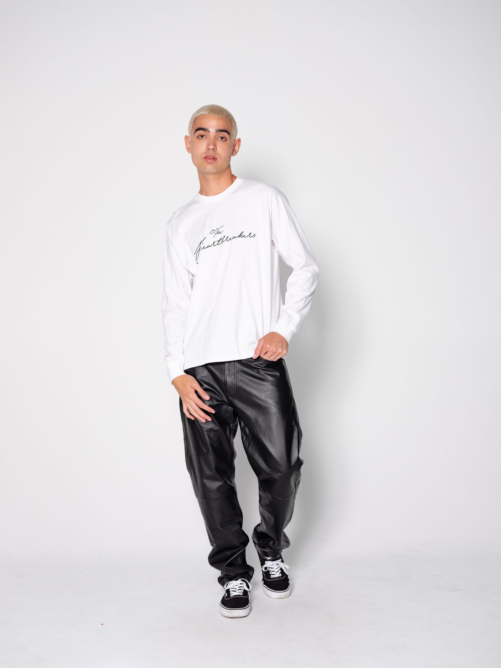 L/S PHOTO PRINT T "TRE" (WHITE) /  フォトプリント ロング Tシャツ