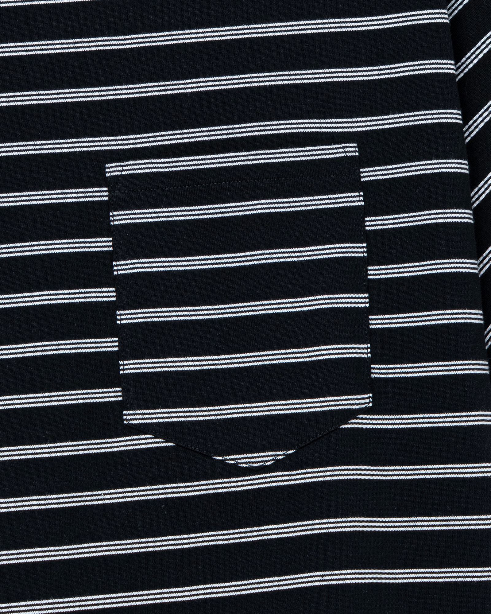 S/S POCKET T "GAZ" (BLACK) / ボーダー ポケット Tシャツ