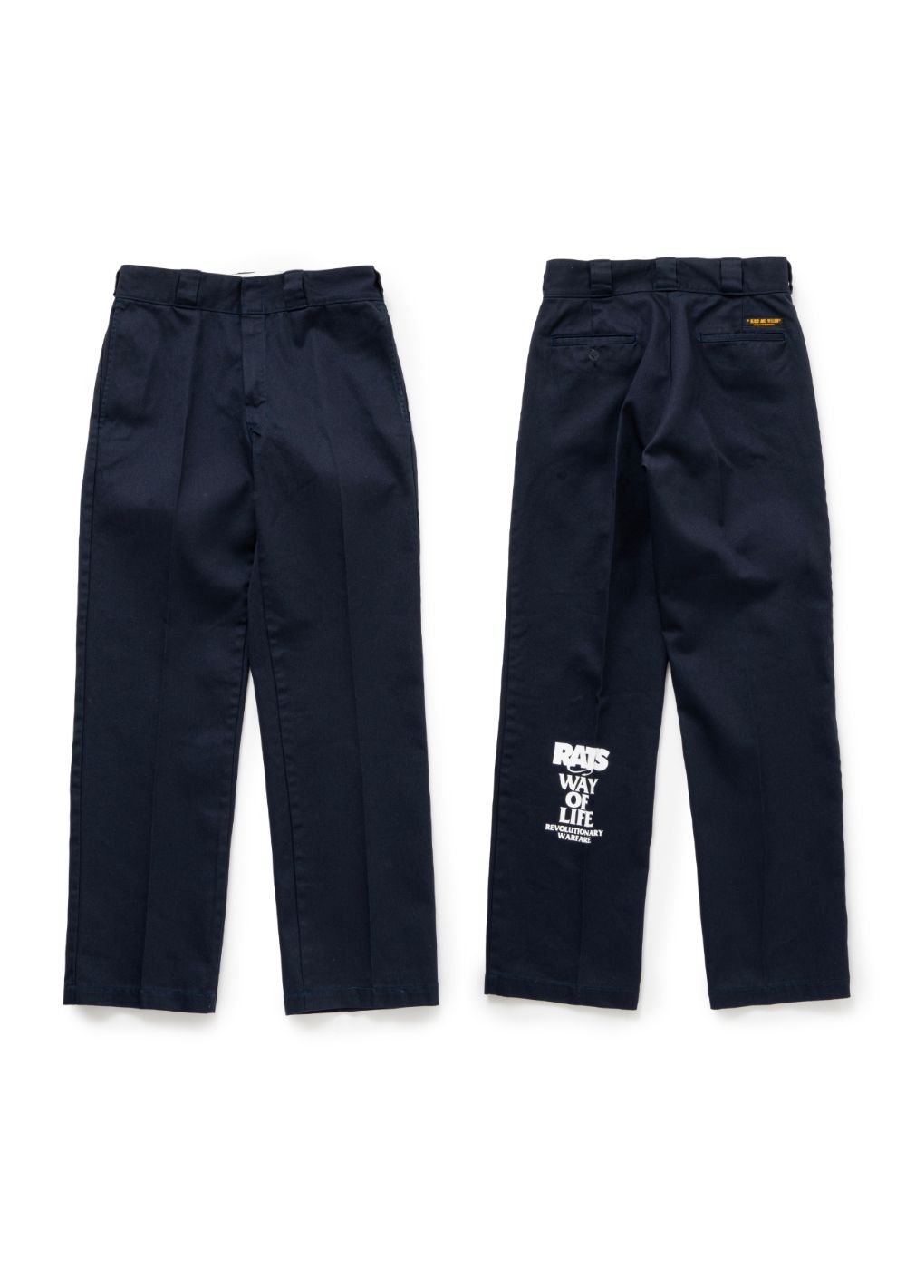 RATS - T/C WORK PANTS PRINT (NAVY) / バックプリント チノパンツ | LOOPHOLE