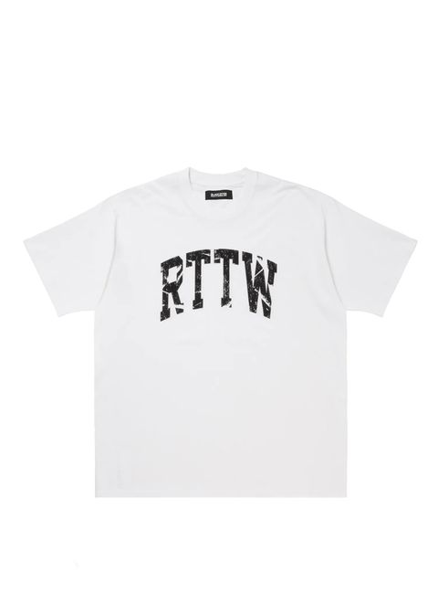 RTTW TEE (WHITE) / カレッジ ロゴ プリント Tシャツ