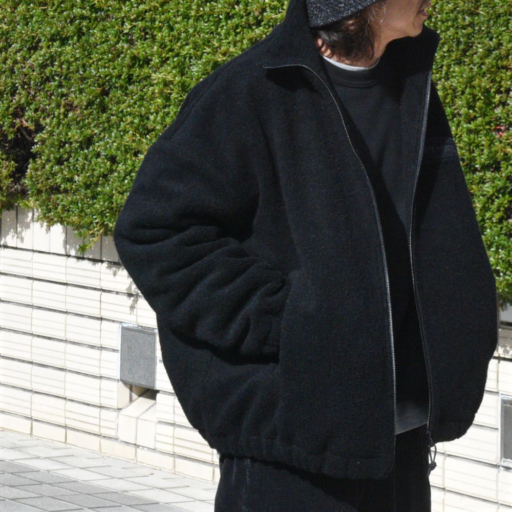 COOTIE PRODUCTIONS - WOOL BOA TRACK JACKET (BLACK) / ウールボア