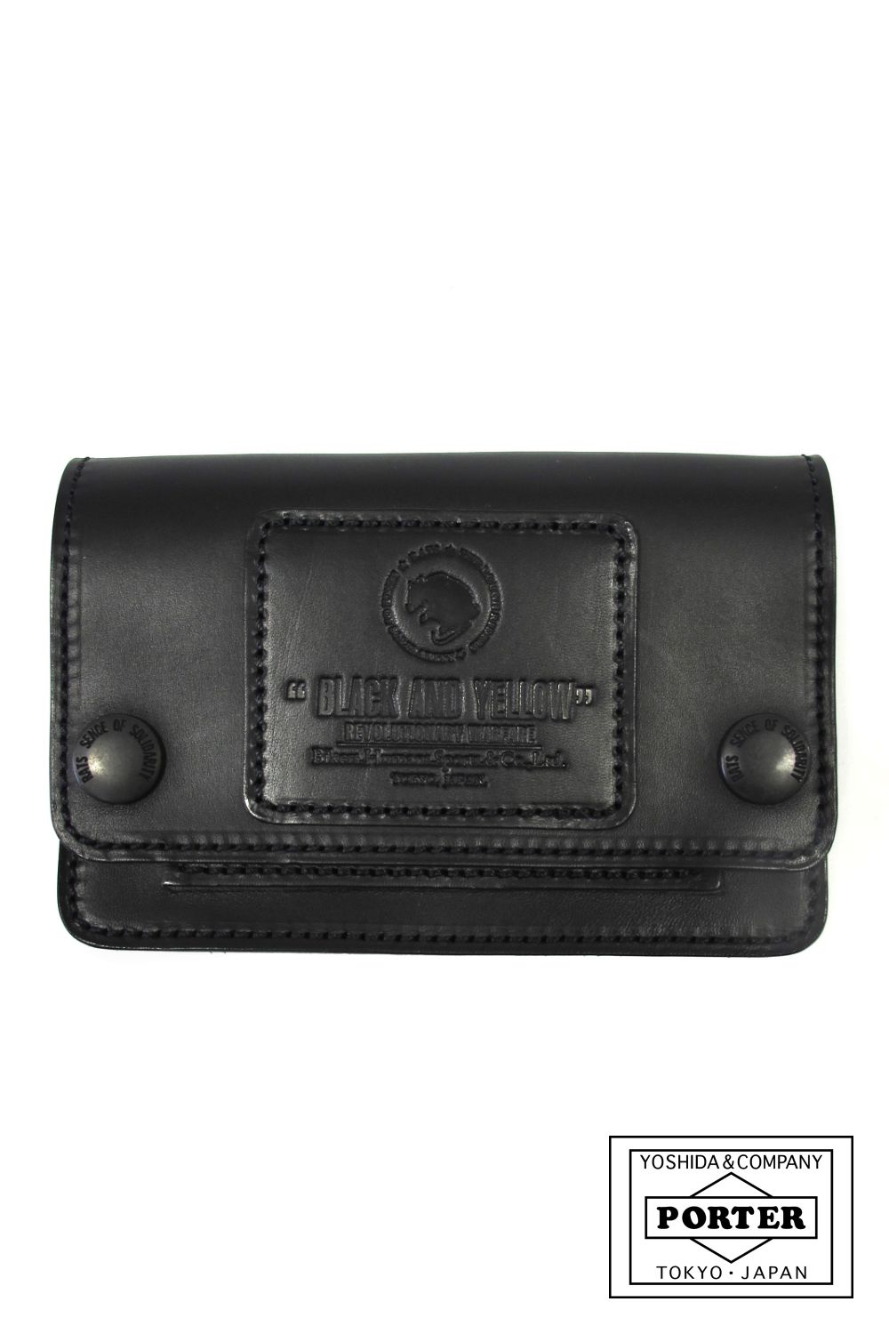 RATS - SHORT LEATHER WALLET (BLACK) / ポーター コラボレザー 