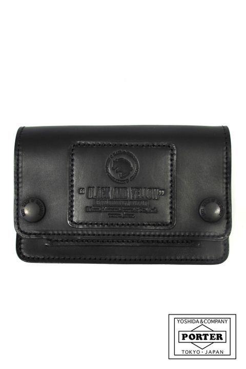 SHORT LEATHER WALLET (BLACK) / ポーター コラボレザーウォレット