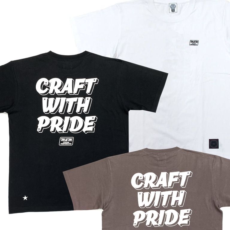M&M 新作販売告知 / 新デザインを背負った半袖Tシャツ。