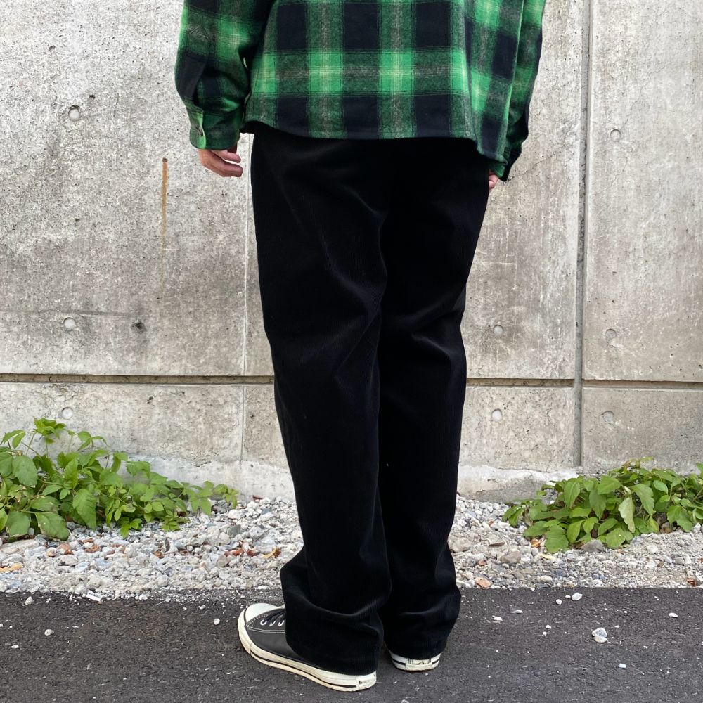 CORDUROY EASY PANTS (BLACK) / コーデュロイ イージー パンツ