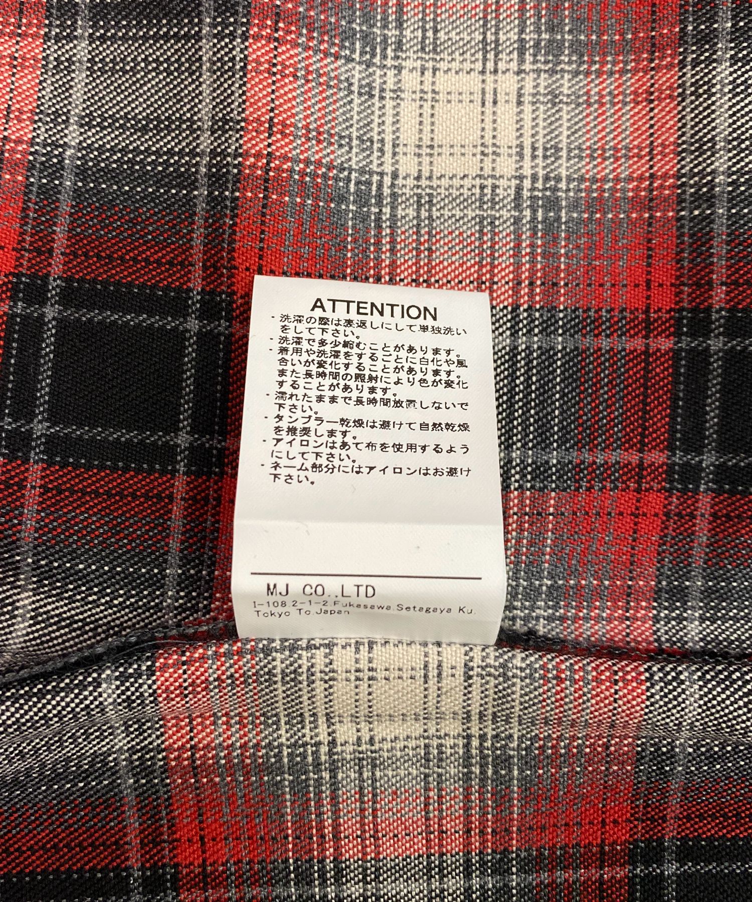 ROTTWEILER - R9 NEL CHECK SHIRT (RED) / ネルチェック シャツ