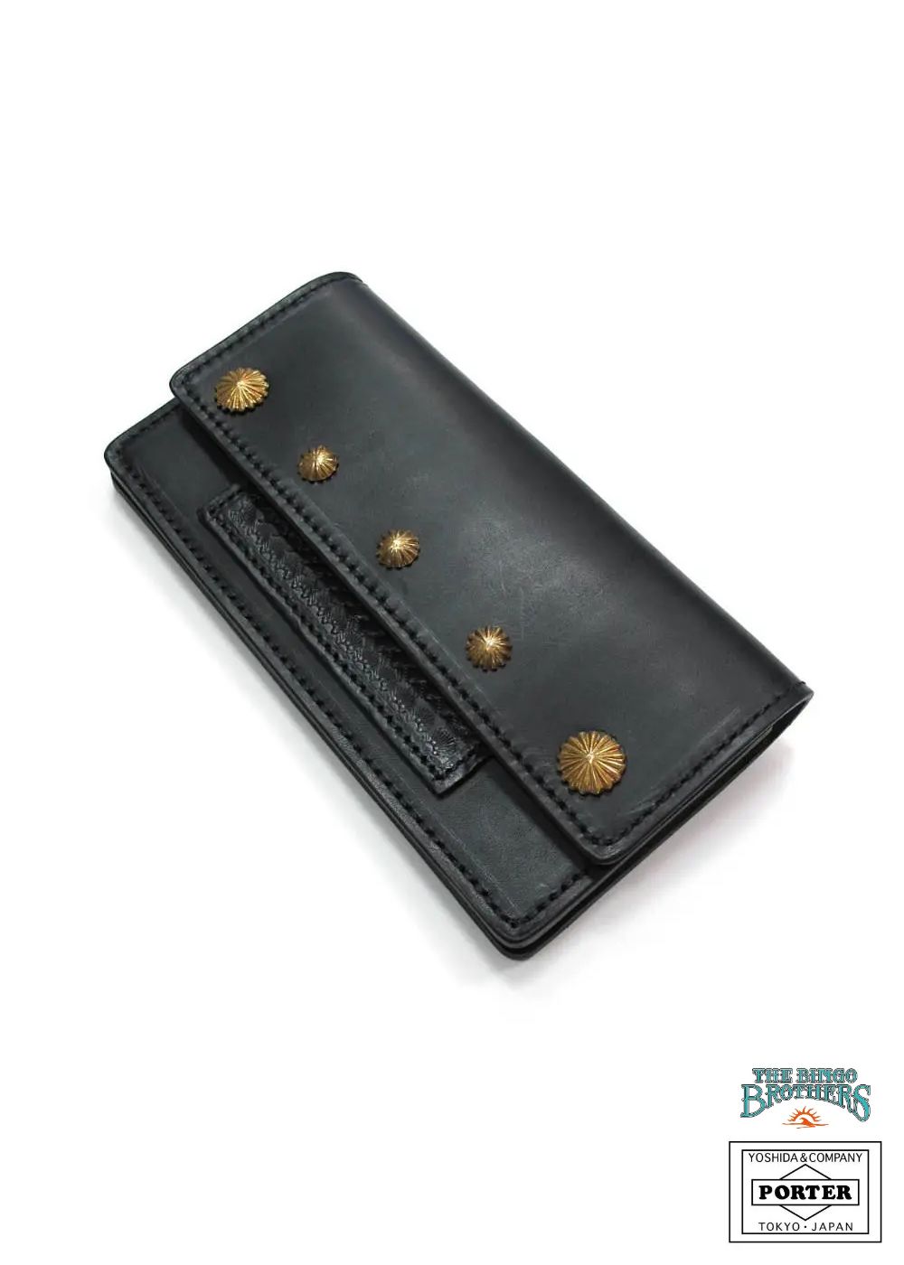 LEATHER WALLET TYPE B (BLACK) / ポーター&ビンゴブラザーズ コラボレザーウォレット