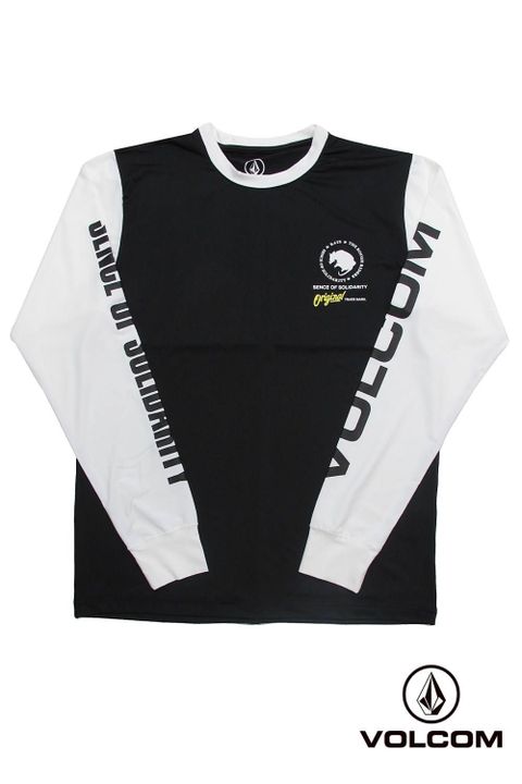 SURF L/S T-SHIRT Collaboration with VOLCOM (BLACK) / ボルコム コラボラッシュガード