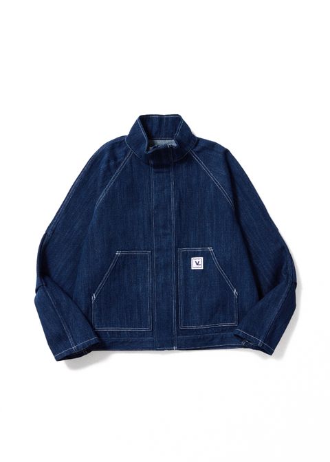 GARAGE JACKET (BLUE) / デニム スタンドカラー ジャケット